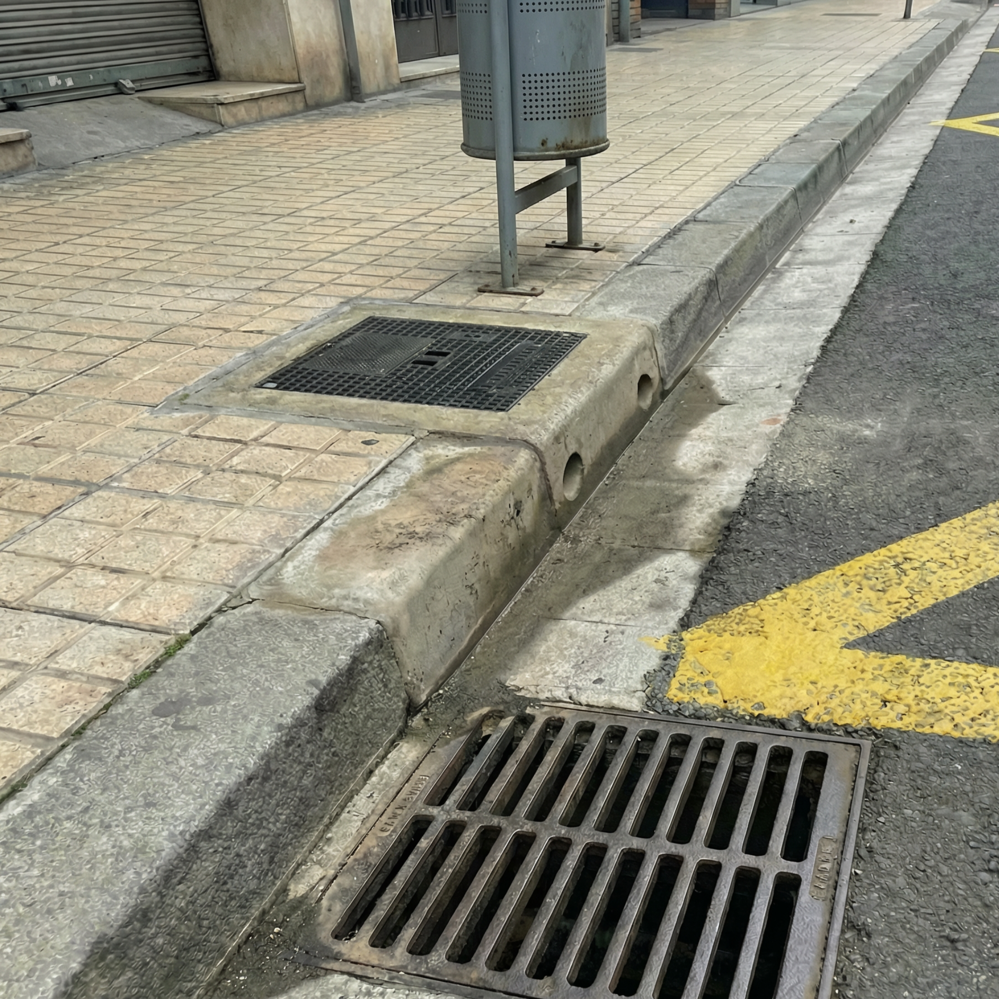 Sistema integrado en bordillo